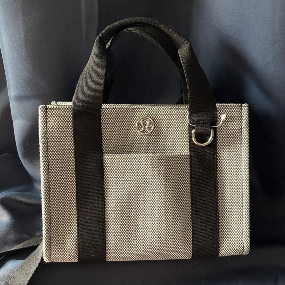 Stylish Black and Gray two tone canvas tote